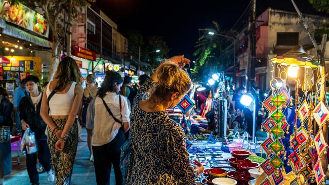 The Sunday Walking Street Market in Chiang Mai.