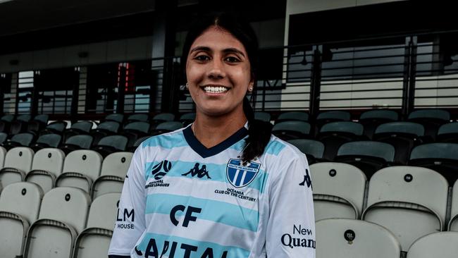 Wingback, Akeisha Sandhu, will be firing for South this season. Picture: SMFC media