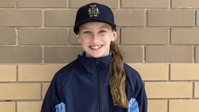 Bronte Morgan, NSW PSSA u12 Girls Cricket Team to play School Sports Australia u12 national titles in Ballarat 2022, picture at Raby Oval, Raby NSW, 16 November 2022. Picture: Jason Hosken (News Corp)