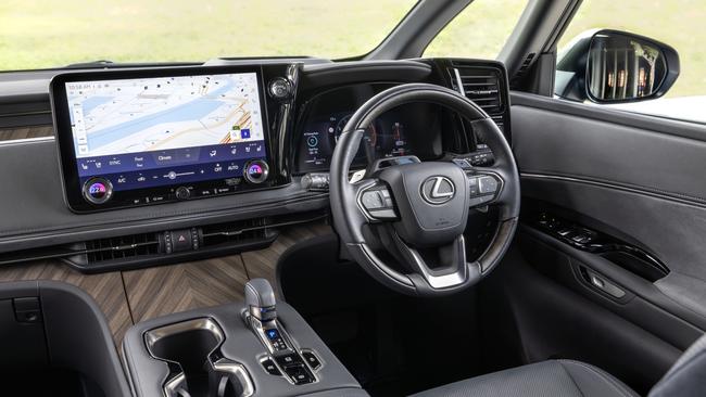 Behind the wheel of the Lexus LM350.