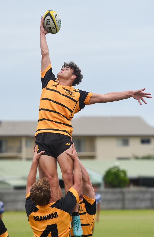 Rugby Union played at Ignatius Park College. Ignatius Park College v Townsville Grammar School. Grammar's Justin Crane.