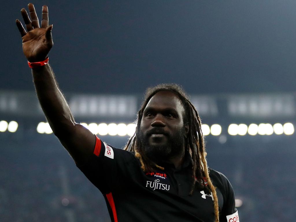 Nicholas was cousin to retired Essendon Bombers star Anthony McDonald-Tipungwuti. Picture: Dylan Burns/AFL Photos via Getty Images