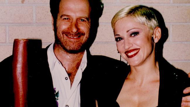 Michael Gudinski with Madonna during her Girlie Show Tour.