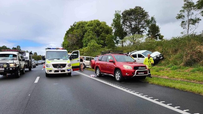 The two-vehicle crash at North Arm. Picture: Supplied