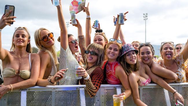 Happy Punters at Grass is Greener Festival at the Cairns Showgrounds. Picture: Emily Barker.