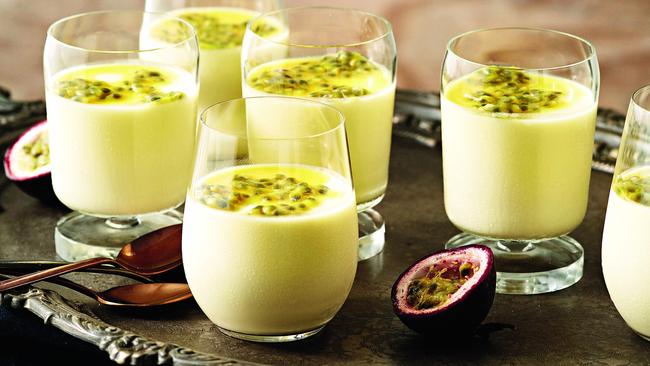 Passionfruit panna cotta. Picture: Guy Bailey