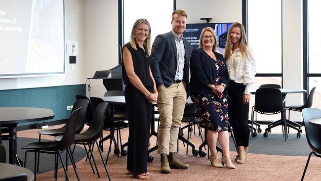 Teachers Monique Goldsworthy, Shannon Griffin, Nicola Morrish, and Jen French are among those who can take advantage of the new Victorian Academy of Teaching and Leadership. Picture: David Smith