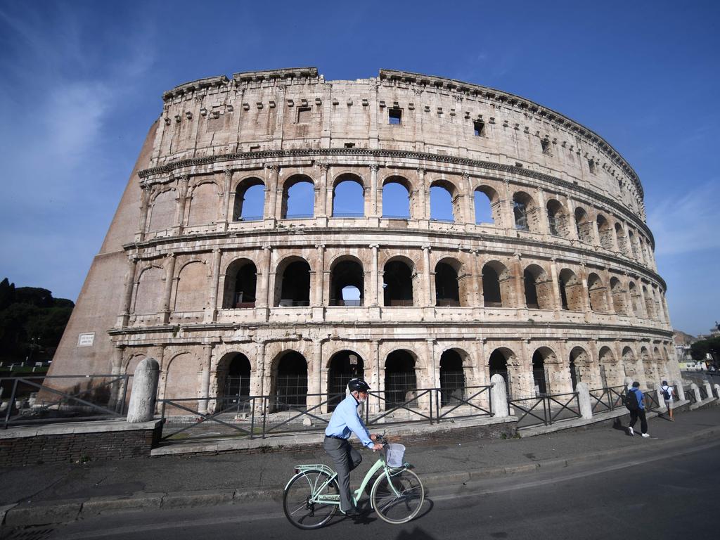 The dungeons at the Colosseum in Rome have been restored. Picture: Filippo Monteforte / AFP