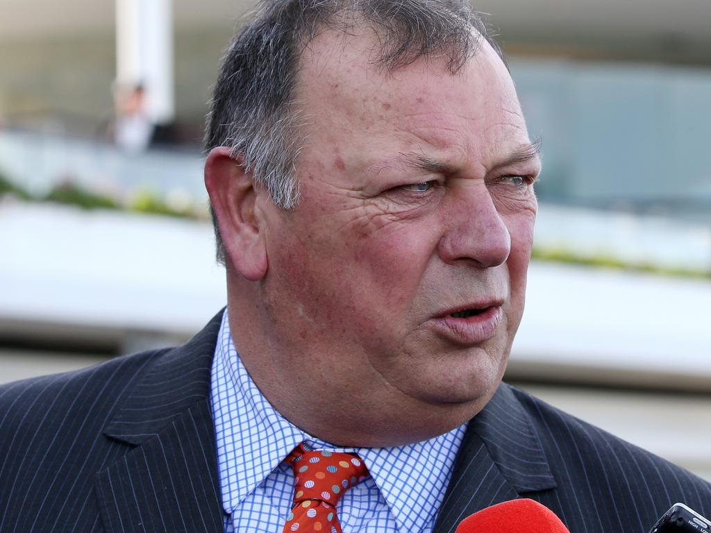 Trainer Michael Moroney after Buffalo River’s victory on Flemington Finals Day.