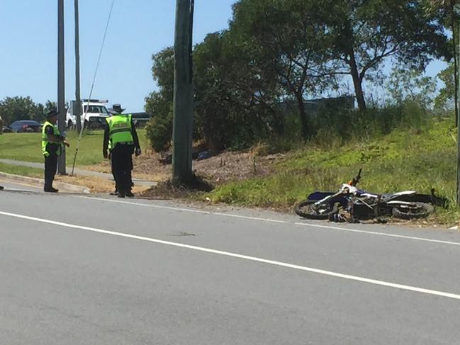 GCB motorcycle accident Millaroo drive Helensvale Photo Jack Harbour