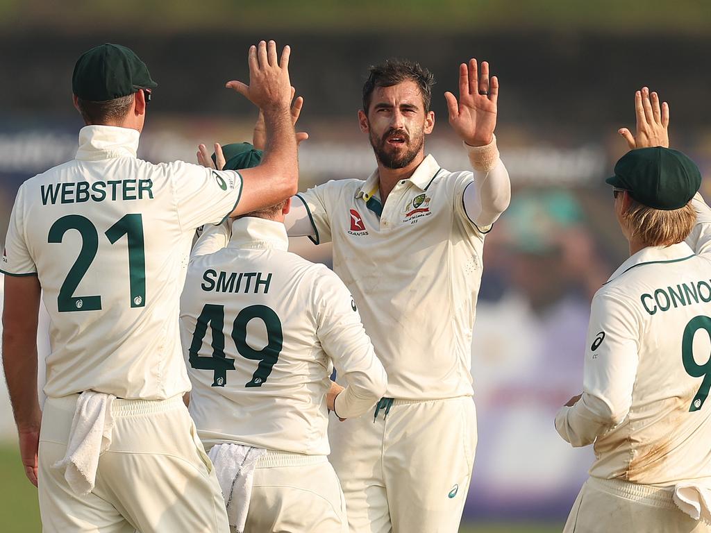 Mitchell Starc was able to remain a threat throughout the day in conditions where traditionally pace does not play a major role. Picture: Robert Cianflone/Getty Images