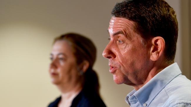 Premier Annastacia Palaszczuk and Treasurer Cameron Dick. Picture: Evan Morgan