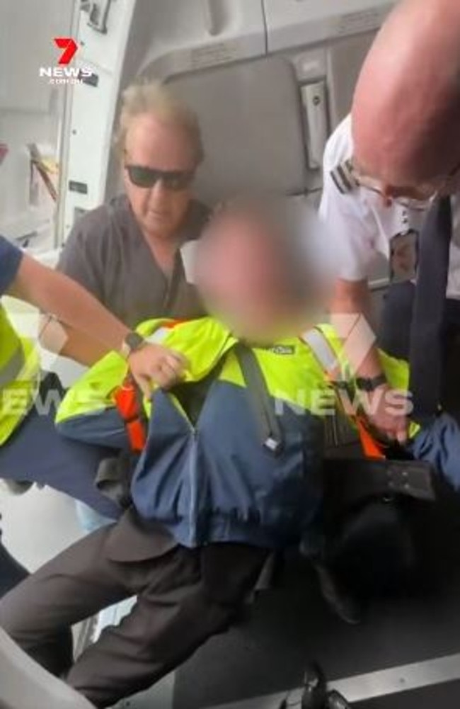 The teen got onto the plane with a loaded shotgun. Picture: Channel 7