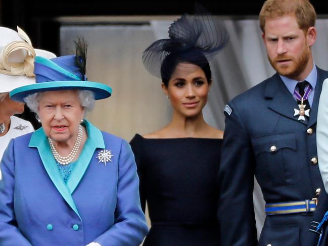 How much has changed! The Queen, Meghan Markle and Prince Harry in 2018. Picture: AFP