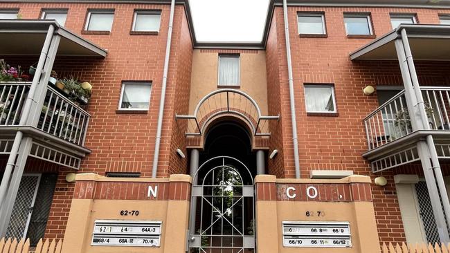 The CBD apartment block where Mark Vernon Anderson lived. Picture: Dylan Hogarth