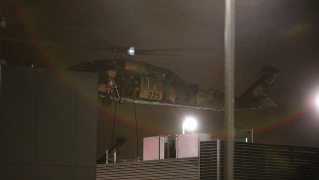 In November 2018 in complete darkness three choppers dropped personnel onto Westfield Hurstville’s rooftop car park before flying away into the night and returning minutes later.