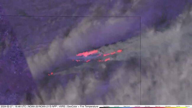 Satellite Imagery Shows Expansion Of Smokehouse Creek Fire 