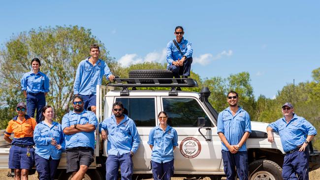 Land and Sea Rangers on a shell fish survey in the mangroves of Larrakia. Minister for Aboriginal Affairs; Minister for Parks and Rangers Selena Uibo ahas just announced a new round of grant funding for the program. Picture: Che Chorley