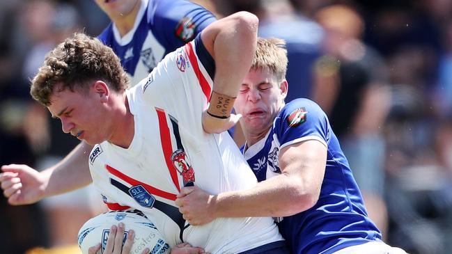 Toby Batten (in blue) put in another outstanding performance for the Bulldogs. Picture: Sue Graham