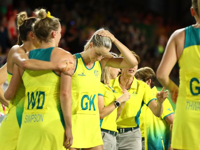 Diamonds legend Laura Geitz after the shock loss.