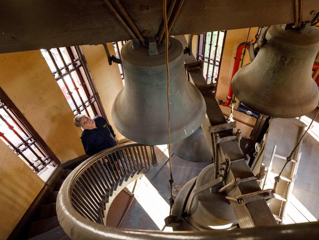 Andrew observed the Town Hall bells. Picture: Max Mason-Hubers