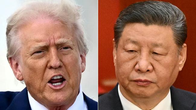 US President Donald Trump and China's President Xi Jinping. Picture: Mandel Ngan and Pedro Pardo/AFP