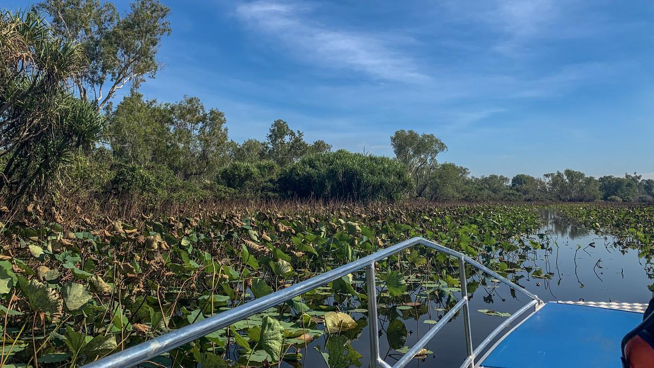 Kate Dinning on the Airboat on Corroboree