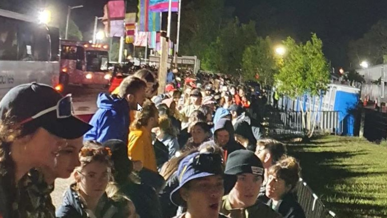 Fans at Splendour in the Grass waited four hours for buses in 2022. Photo: Instagram structuralartsaus