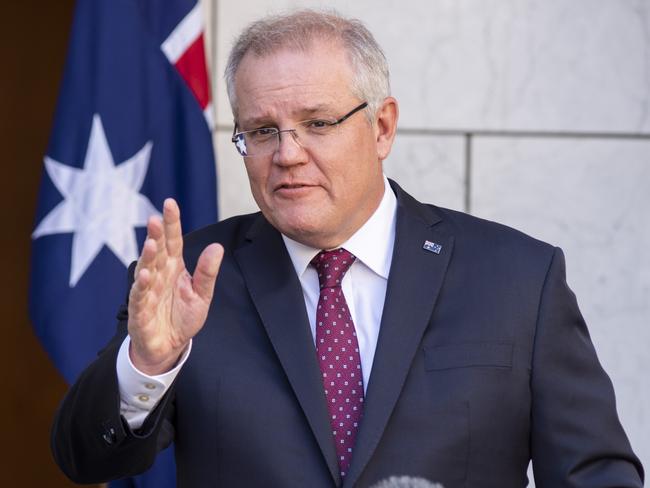 CANBERRA, AUSTRALIA - Prime Minister Scott Morrison provides andupdate after the National Cabinet meeting today at Parliament House -NCA Newswire Photos JULY 10 2020: Picture: NCA NewsWire / MartinOllman