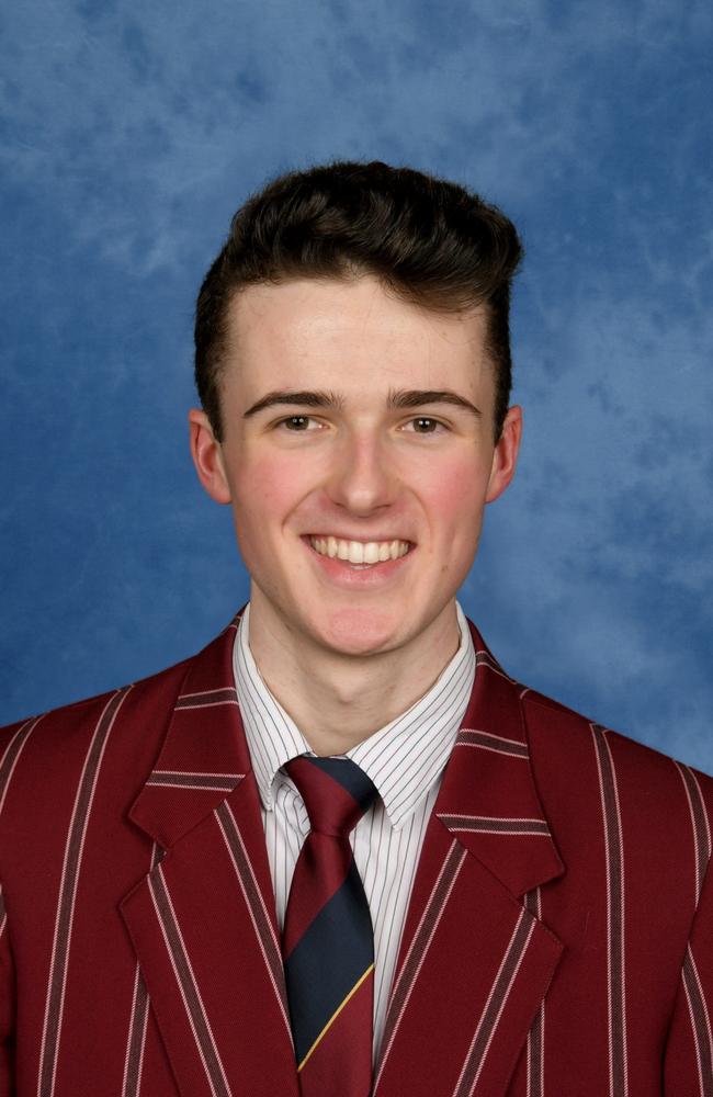 Clairvaux Mackillop College top student Hamish Malone. Picture: supplied