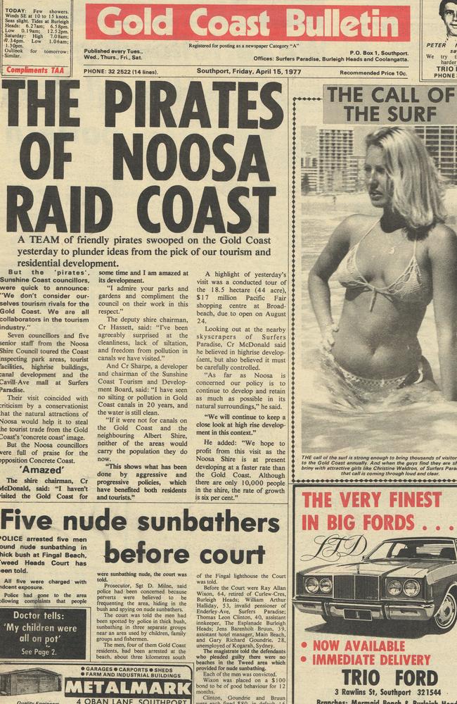 Gold Coast History: Gold Coast Bulletin 1977, April 15. Front page.