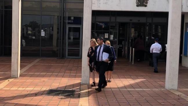 Ms Millevoi (left) pictured leaving Campbelltown Court House on Wednesday.