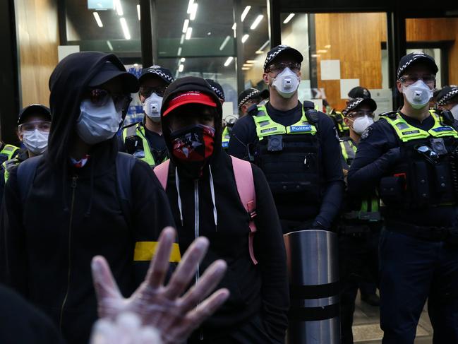 Melbourne Black Lives Matter protest. Picture: Wayne Ludbey