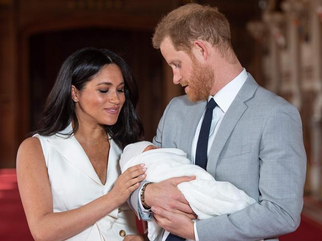 Meghan and Harry with their first child, Archie. Picture: AFP