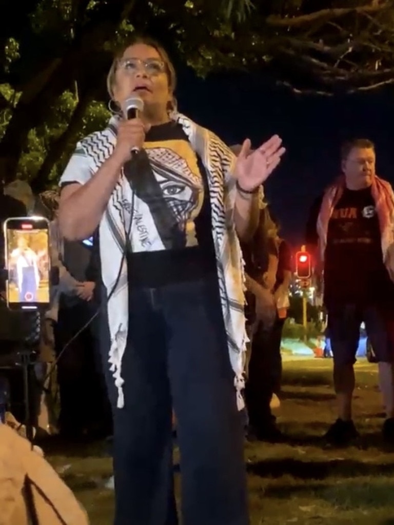 Greens Senator Mehreen Faruqi spoke at the protest. Picture: Supplied