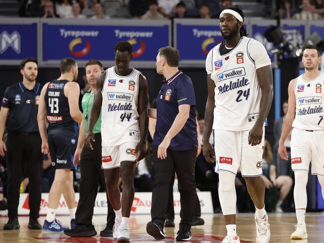 Montrezl Harrell looks on during the clash with Melbourne United at John Cain Arena. Picture: Getty Images