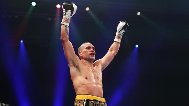 Anthony Mundine after knocking out Tommy Browne in the second round.