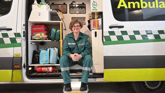 Paramedic Emily George was part of the ambulance crew that treated and transported Advertiser journalist Ben Hyde after the crash. Picture: Keryn Stevens