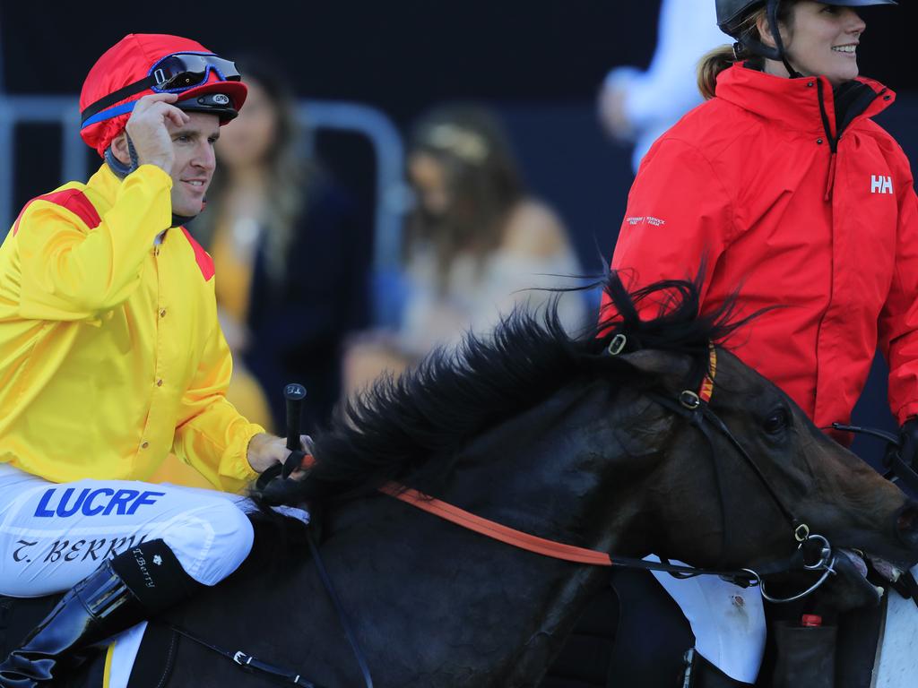 Tommy Berry rode Mizzy to victory in the Schweppes Sheraco Stakes at Rosehill Gardens on September 14, 2019. Picture: Mark Evans/Getty Images