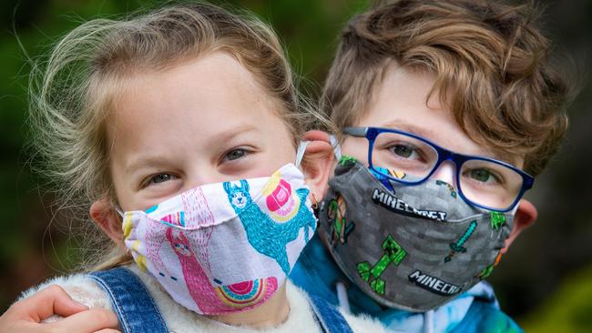 Experts say the tide has turned on masks, especially for those at low risk like children. Picture: Sarah Matray