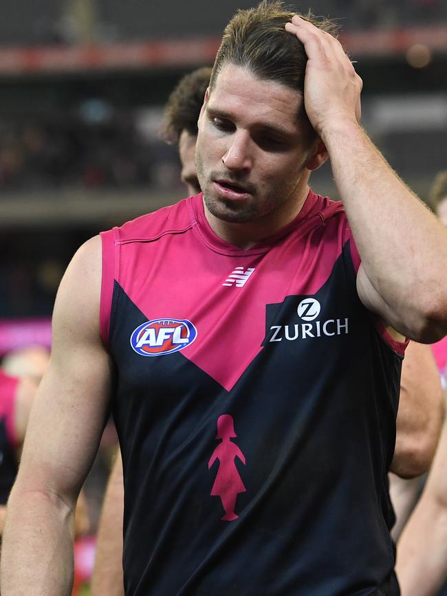 Jesse Hogan was traded by Melbourne at the end of last season. 