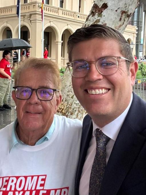 Jerome Laxale pictured with his father Alain. Picture: Facebook