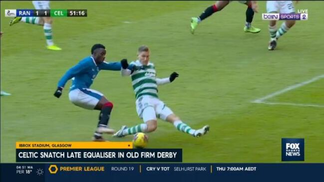 Celtic steal late equaliser in old firm derby