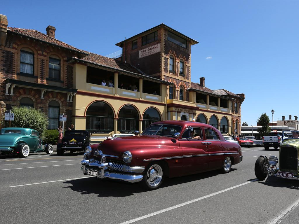 The annual Queenscliff Rod Run may have been called off this weekend, but rev heads still flocked to the town for an "unofficial" meet. Picture: Mike Dugdale