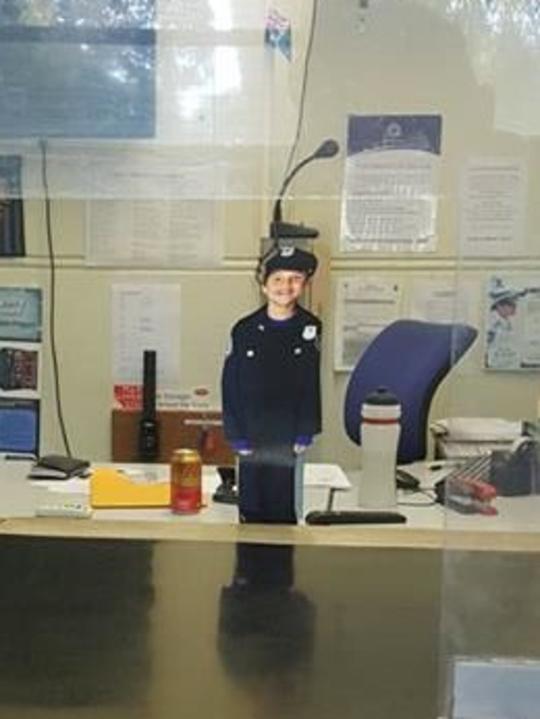 Inside North Sydney police station.