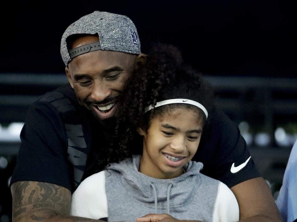 Kobe and Gigi Bryant. Picture: Chris Carlson/AP