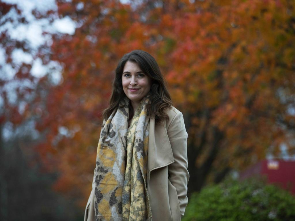 News Limited journalist Annika Smethurst in front of her home in Canberra, ACT. Picture by Sean Davey