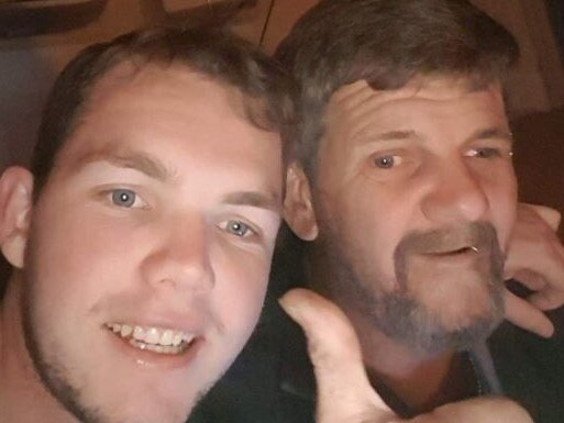 Alleged victim Mark Ireland (right) with his son Matthew. Picture: contributed