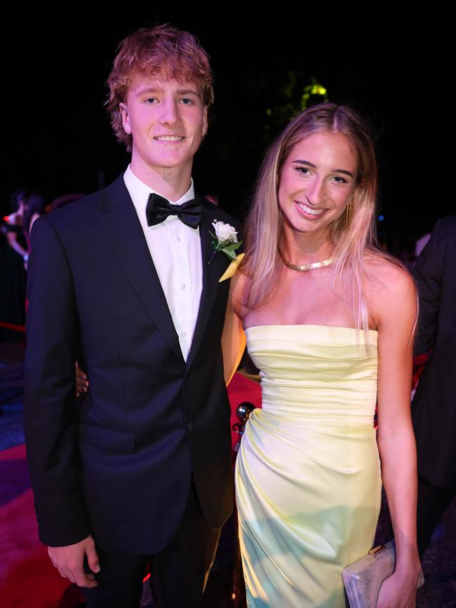 Robert Barber and Ava Quinn at the Emmanuel College class of 2025 formal at HOTA for Gold Coast at Large. Picture, Portia Large.