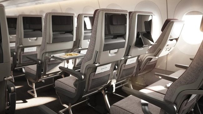 Qantas Airbus A350 Project Sunrise economy class seat.